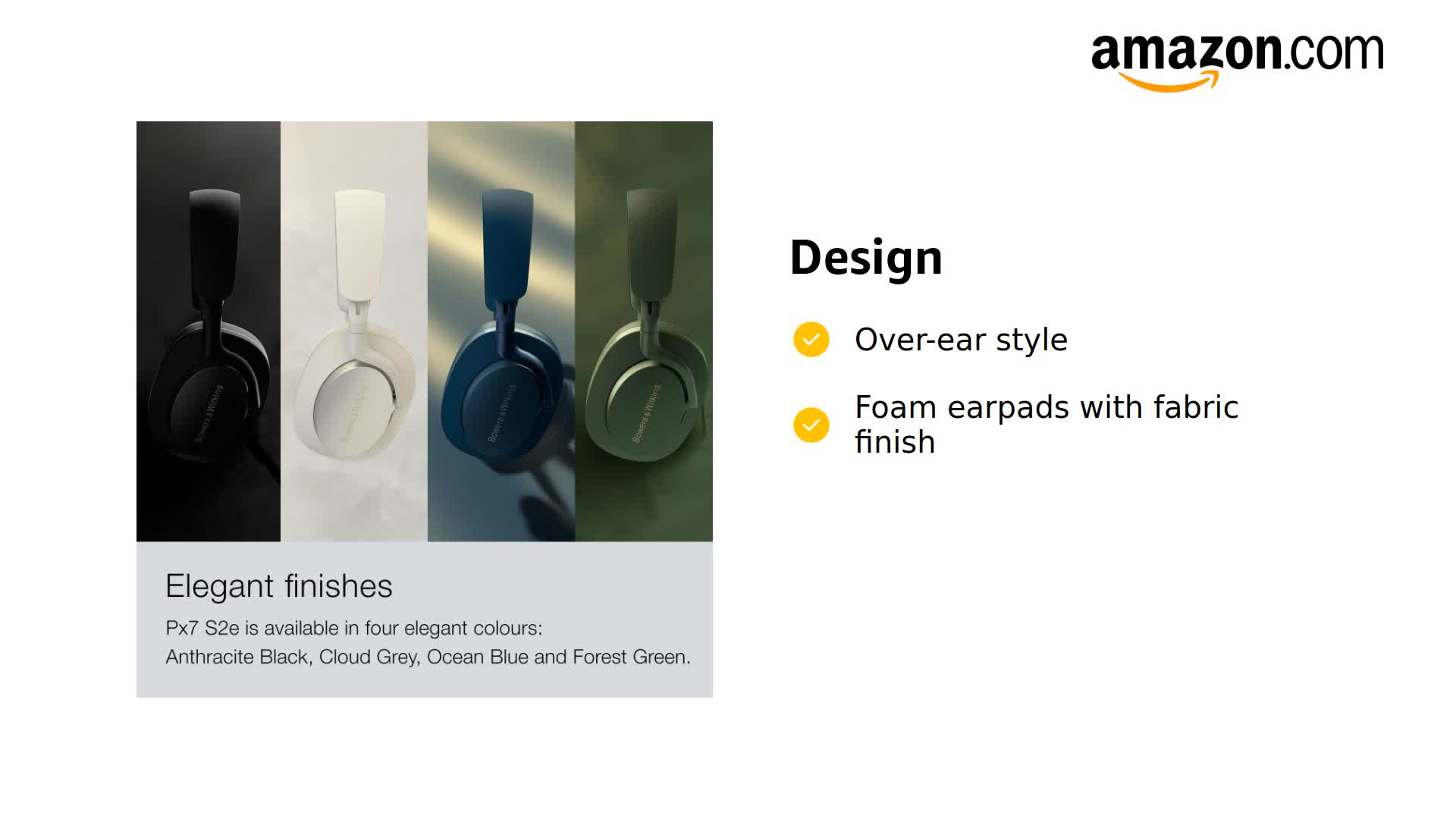 Amazon.com: Bowers & Wilkins Px7 S2e Over-Ear Headphones