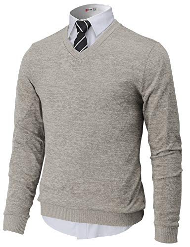 H2H Mens Casual Slim Fit Pullover Sweaters Knitted Tops Lightweight Longsleeve Basic Designed