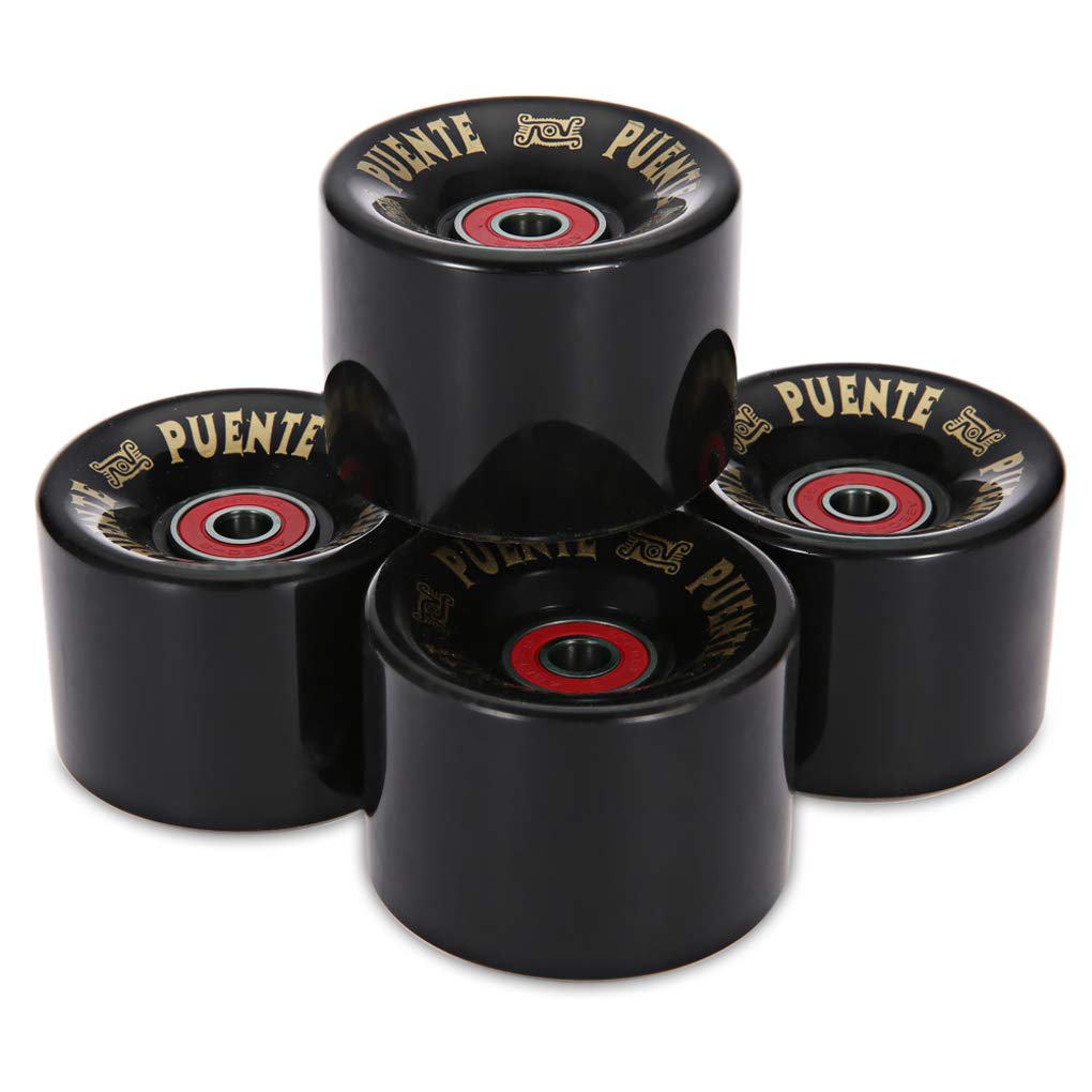 Ruedas de monopatín 60 x 45 mm de alta resistencia para deportes al aire libre (negro)