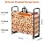Garvee Firewood Rack Outdoor, 4FT Firewood Rack with Cover for Fireplace Wood Storage, Firewood Holder for Outdoor/Indoor with Anti-Rust Coating and Waterproof Cover