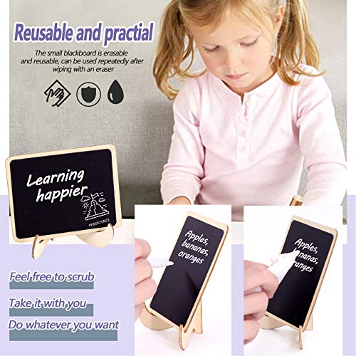 Swpeet 30Pcs Mini Chalkboards Signs With Liquid Chalk Markers And Easel Stand, Rectangle Message Board Signs For Weddings Place Cards, Birthday Parties, Table Numbers And Event Decorations #TOP4