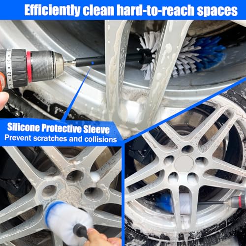 HOLANHING Car Wheel Brush Drill Kit