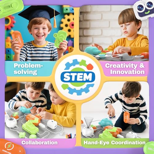 Image of SMILESSKIDDO Science Kits for Kids, STEM Toys for Kids, 16 Circuit Parts | Electronics Exploration Kit, Over 440 Projects, Educational and Learning Toys, Christmas Birthday Gifts for Kids