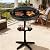 I-Keukenn Indoor & Outdoor Electric Grill, Portable BBQ with Non-Stick Baking Pan, 1500W Power & Intelligent Temperature Control, Removable Stand for Balcony Backyard Camping Party, Gray