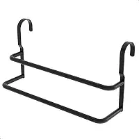 Porta Toalhas Duplo Suporte Toalheiro Para Box Preto Fosco
