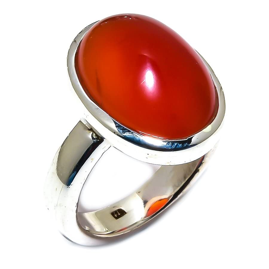 Carnelian Ring, Gemstone Ring, 925 Silver Ring, Statement Ring, Women Ring, Natural Carnelian, Dainty Ring, Unique Ring, Carnelian Jewelry (16) (B0B3W96FGS) Amazon Price History, Amazon Price Tracker