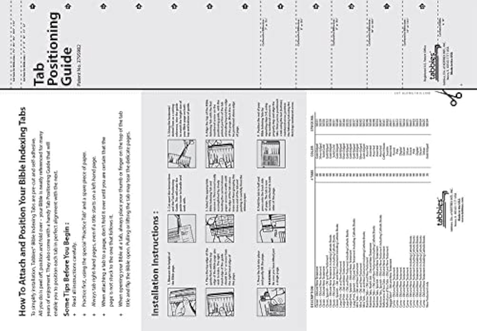Large Print Silver Bible Indexing Tabs