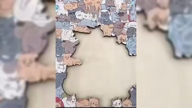 Genérico Rompecabeza con Forma de Gato, Rompecabezas de Madera con Forma de Gato de 135 Piezas, Madera/morandi, con Marco para Amantes de los Gatos o fanáticos (E