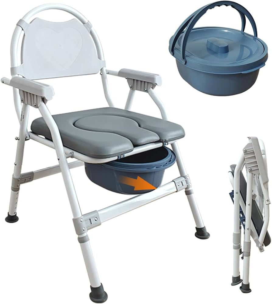 新品未使用アームレスト付きポータブルトイレ　介護用品 新品未使用アームレスト付きポータブルトイレ 介護用品