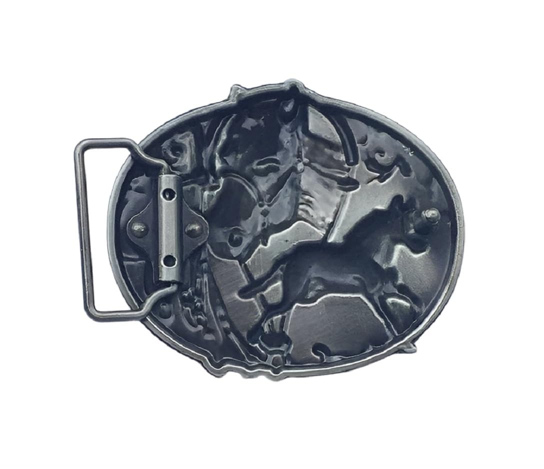 Hebilla de cinturón de caballos, vaquero para hombre, hebilla ovalada, cabeza de caballo, joyas para hombre