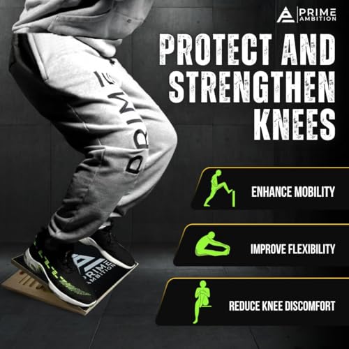 Image of Physical Therapy Slant Board - Collapsible Stretching Wedge for Calf, Achilles, Ankle & Knee Rehab - Portable 5-Angle Incline Board for Recovery & Flexibility Training
