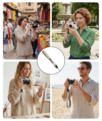 Image of embroidery Camera Strap, Camera Belt, Wrist Strap for Camera - Adjustable Quick Release Hand Strap, Mirrorless & Action Cams