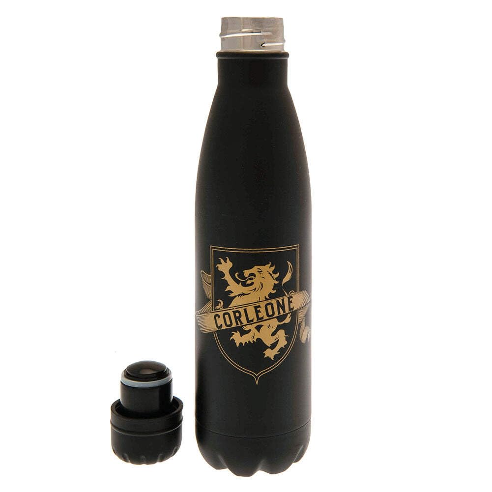The Godfather Water Bottle (Make An Offer Design) Metal Water Bottle 540ml - Official Merchandise, Black/Gold