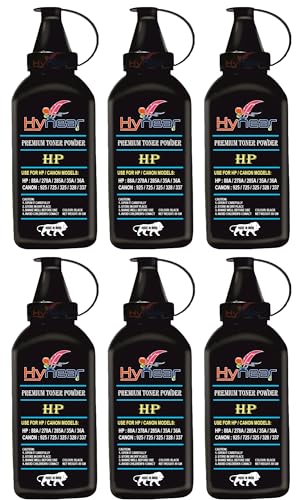 Image of 88A Toner Powder Comapatible for 88A / 78A / 85A / 35A / 36A / CRG 925 / 725 / 325 / 337 / 328 / 728 / 928 / 912 Cartridge (80Gram X 6Bottle)