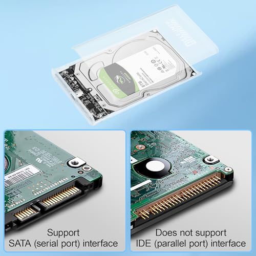 Caja externa transparente para HDD/SSD 2.5" USB 3.0 Type-C miniatura 7