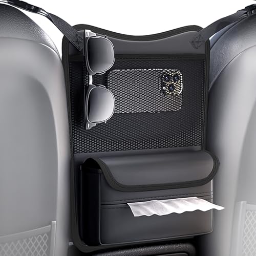 Bifrgmy Car Seat Gap Purse Holder Leather - Between Seats Organizer Automotive Storage for Phone Keys & Daily Essentials