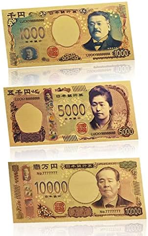 Amazon Co Jp Disrapt 24年 新紙幣 3枚セット 渋沢栄一 津田梅子 北里柴三郎 Lucky 金運アップ 次期 Newデザイン 令和元年記念モデル 開運 風水 1万円札 5千円札 千円札 24k 金箔 文房具 オフィス用品