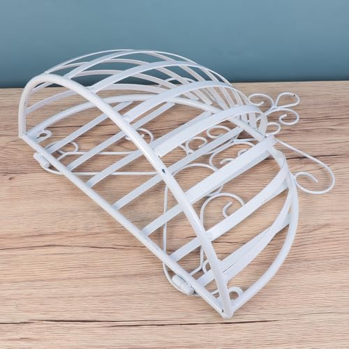Soporte para macetas de pared semicircular de hierro contra encharcamientos 4