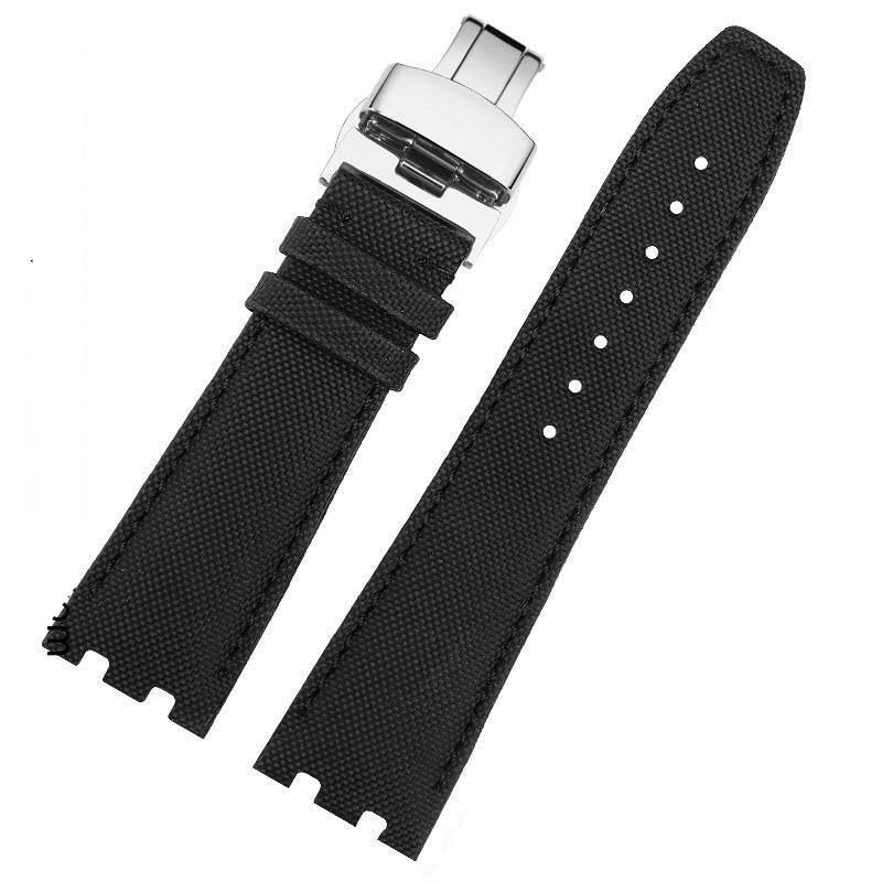Bracelet montre cuir vachette Maurice Lacroix AIKON AI6008 nylon noir