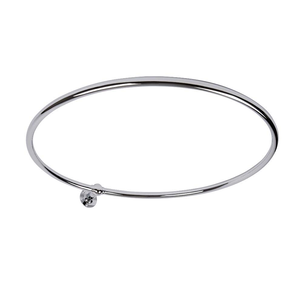 Milano Elizabeth Wall Mounted Round Shower Curtain Rail - Chrome