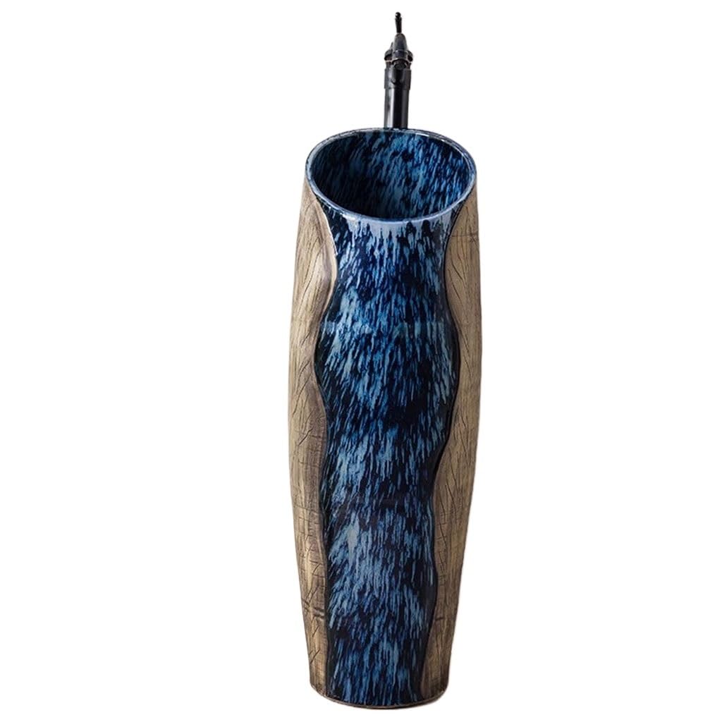 Balcony Floor-Standing Wash Basin Courtyard Integrated Outdoor Column Bathroom Bowl Sink