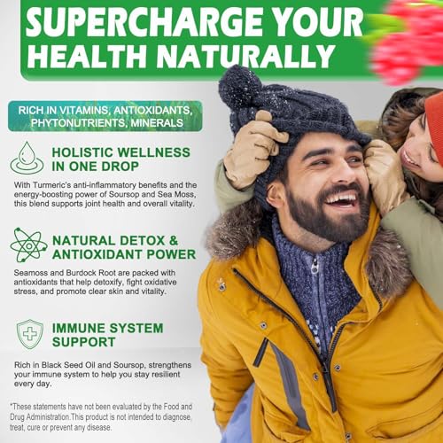 Vita Letuo Sea Moss + Soursop + Black Seed Oil Liquid Drops (30 servings) — view 2