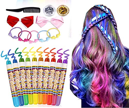 Natale Gesso di Capelli Bambini,Emooqi 10 Colori