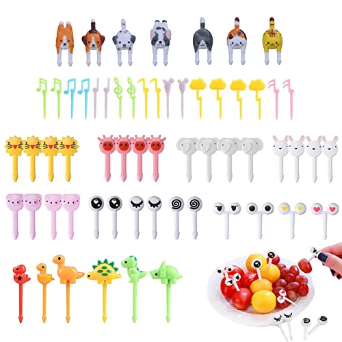 Lista de Tenedores de fruta , listamos los 10 mejores. 41 HASAKI 60 piezas de palillos para lunch niños,Fruta tenedores para niños,reutilizable mini obento accesorios, tenedor de postre de dibujos animados,Adecuado para frutas,...