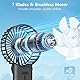 Handventilator Hand Ventilator Klein, Faltbarer USB Mini Fan Akku Ladbar 4 Geschwindigkeiten, Tragbarer Ventilator Rechargeable Tischventilator Portable Fan für Büro&Outdoor&Reisen&Camping - Schwarz