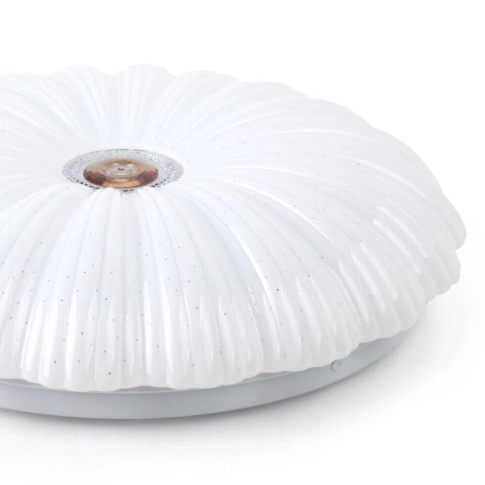 Plafoniera a led da interno moderna a soffitto forma tonda lampada adatta per camera da letto salone soggiorno solotto cucina 46W (Effetto Stellato - Bluetooth)