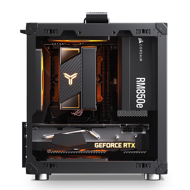 Jonsbo C6-ITX Case PC Mini-Tower Nero – compatto, Mini-ITX, GPU fino a 255 mm, dissipatore CPU fino a 75 mm, fino a 3 ventole, USB-C frontale I/O