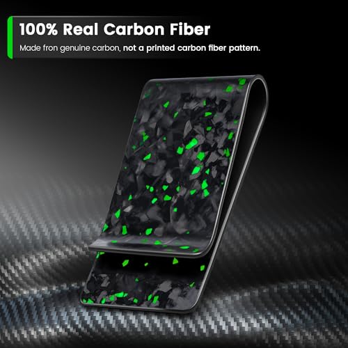 Image of Travelambo Carbon Fiber Money Clip Front Pocket Wallet Minimalist Wallet Slim Wallet Credit Card Holder