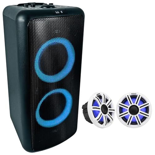 Audiopipe APMP-843TWR 8 in. 300W Marine Wakeboard Waterproof Tower Speakers Pack of 2