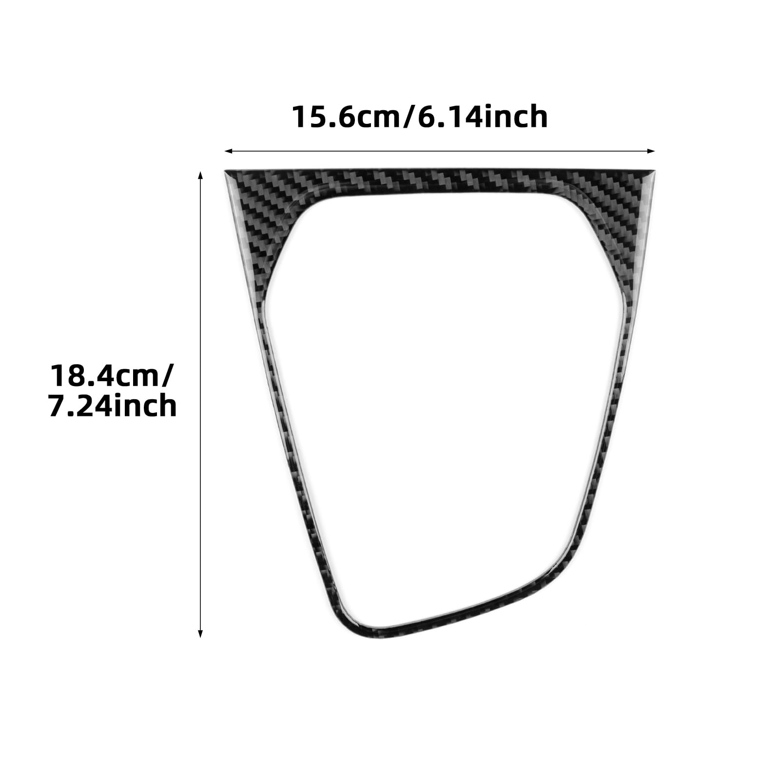 KUNGKIC Per Renault Clio 5 MK5 2025 2024 2023 2022 2021 2020 Accessori Fibra Di Carbonio Auto Pannello Cambio Telaio Ingranaggio Pannello Interno Adesivo Decorativo Regalo (Nero)