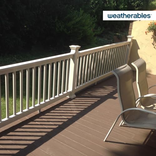 Weatherables Yorkshire Porch and Deck Railing Kit – Vinyl Railing Kit for Decks, Porches, Balconies, and More, Versatile Outdoor Railing (Khaki, 36” x 4') Weatherables Yorkshire Porch and Deck Railing Kit – Vinyl Railing Kit for Decks, Porches, Balconies, and More, Versatile Outdoor Railing (Khaki, 36” x 4')