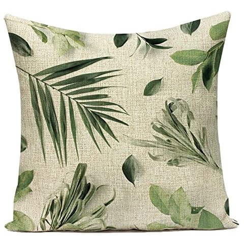 ZNZT Pillow Covers Decorative Pillows Case Tropical Greenery Green Plants Leaf Phoenix Cushion Cover Cushions Sofa Garden Car Office Kids Bedroom Decorative Pillow Case Cover