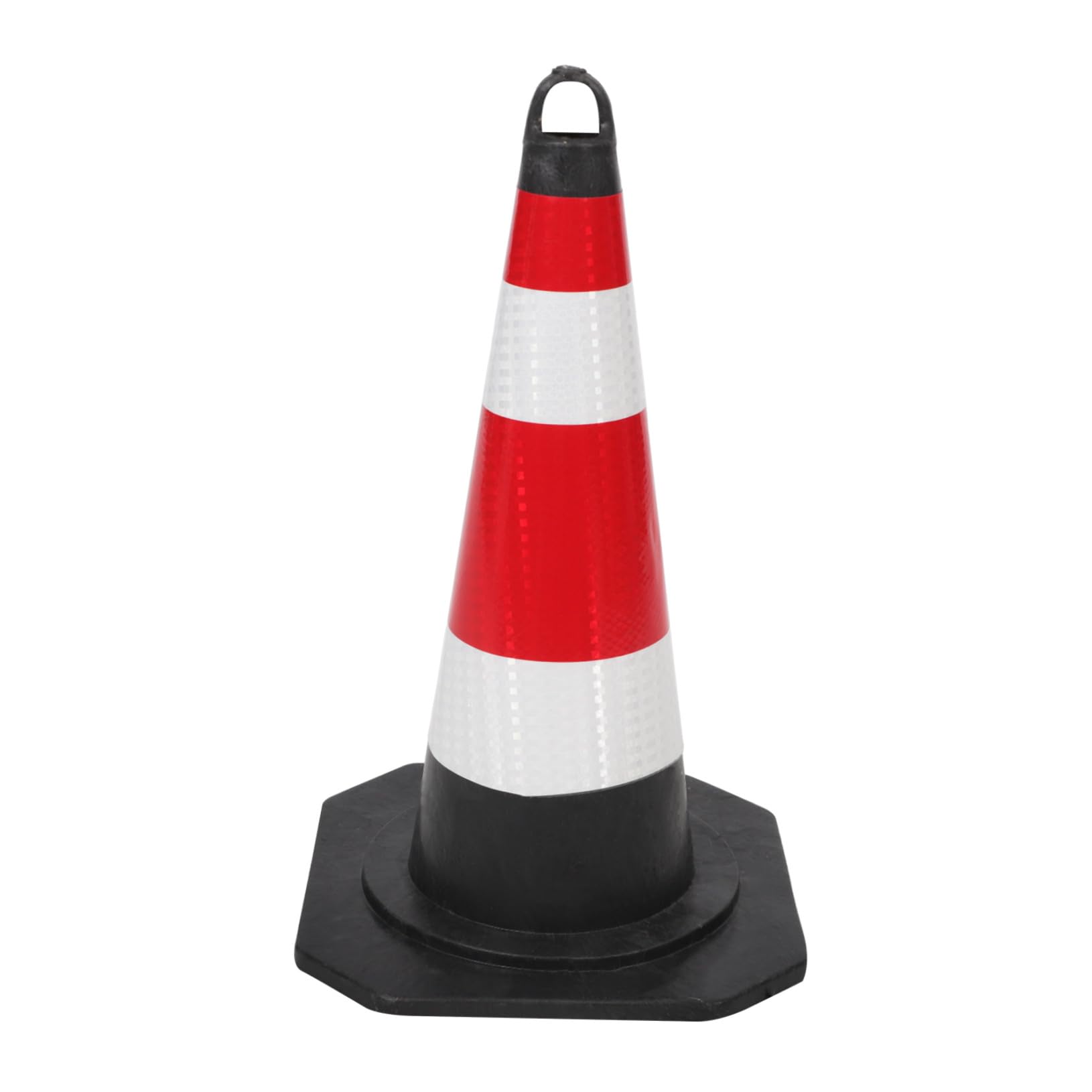 Zerodeko Cône de Sécurité en Plastique 45 Cm Résistant aux Intempéries pour Chantier et Parking, Facile à Utiliser Surface Réfléchissante pour Signalisation Extérieure