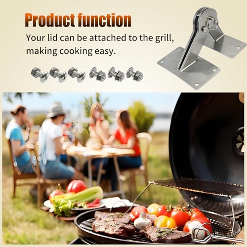 Kit charnière de couvercle libération rapide compatible Weber Smokey Mountain 18.5 22.5