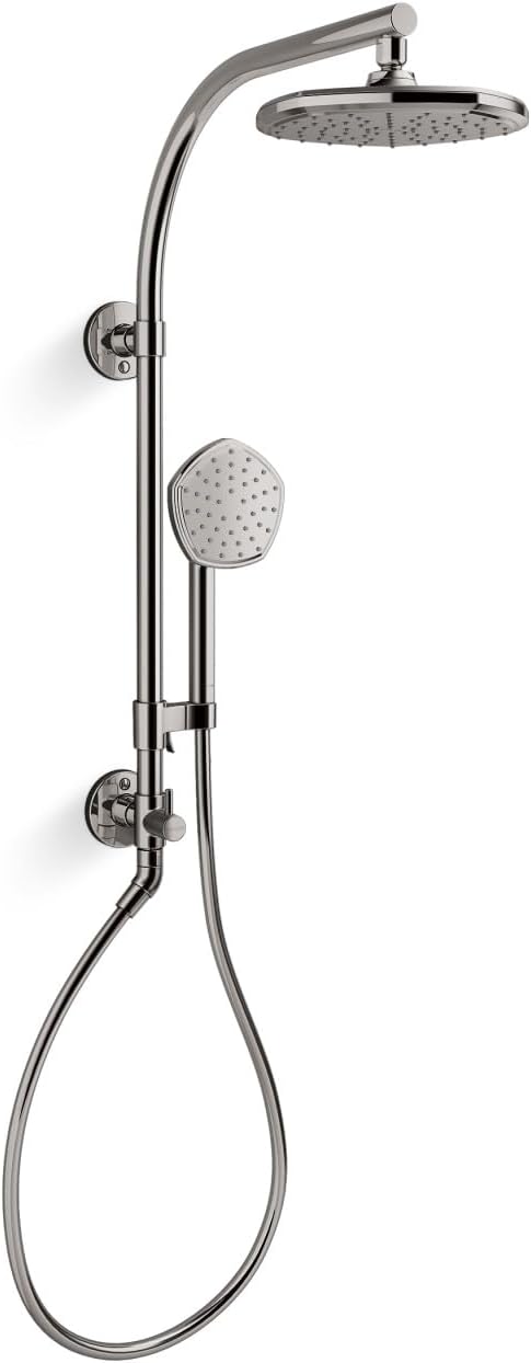 KOHLER 27118-G-SN Hydrorail-R Occasion Arch Shower Column Kit With Rainhead And Handshower 1.75 Gpm in Vibrant Polished Nickel