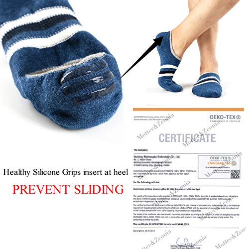 Low Cut No Show Socks Upgraded 6 Pairs Mens Casual Invisible Air Fresh Cotton Reinforced Sock Size M:8~11