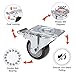 COOCHEER 3'' Heavy Duty Casters, Load 2000lbs, 360-degree Top Plate Swivel, Lockable Bearing Caster with Brakes for Furniture and Workbench, Casters Set of 4, Black (Screws & Spanners)
