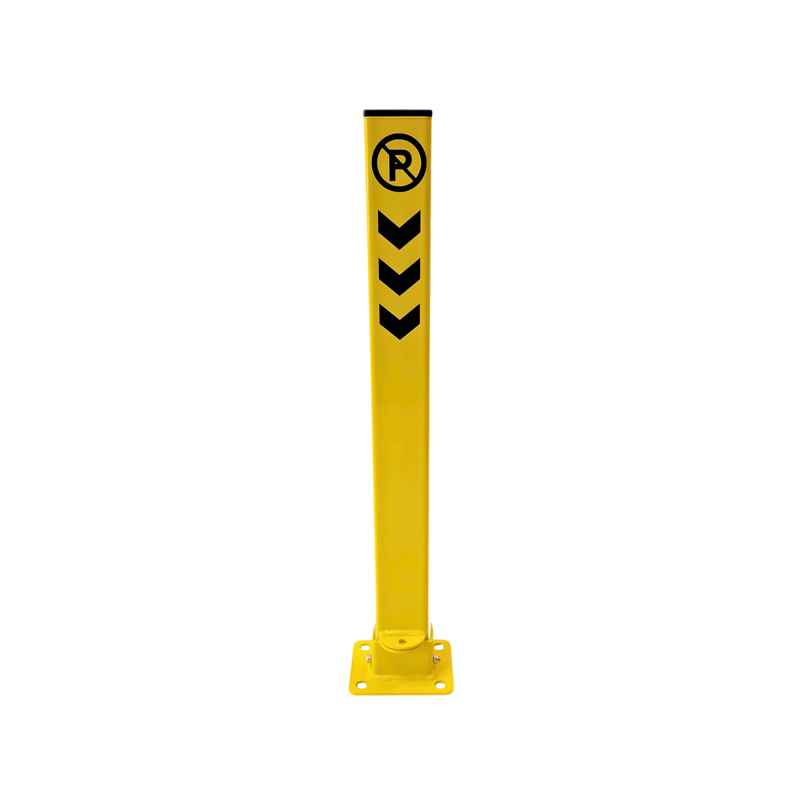 PARKING FACIL | Recinzione per parcheggio/Cepo Parcheggio Modello Palo | Blocco manuale con lucchetto | Colore giallo | Include viti e lucchetto | 1 pezzo