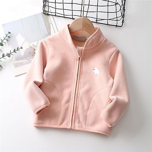 𝗣olar Fleece Jacket for Kids Zip Lightweight Thick Long Sleeve Outwear Soft Windproof Coat with Pocket3