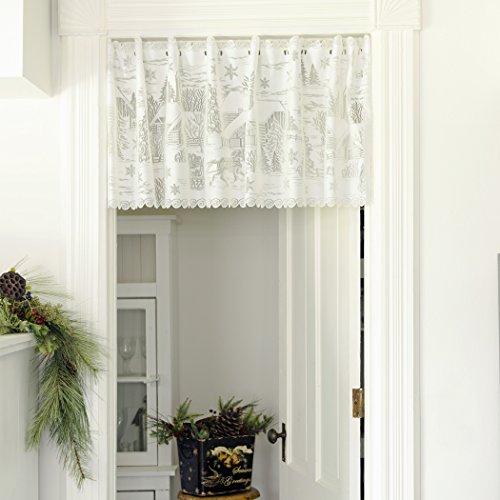 Heritage Lace 60" X 20" White Sleigh Ride 4-Way Mantle Scarf3