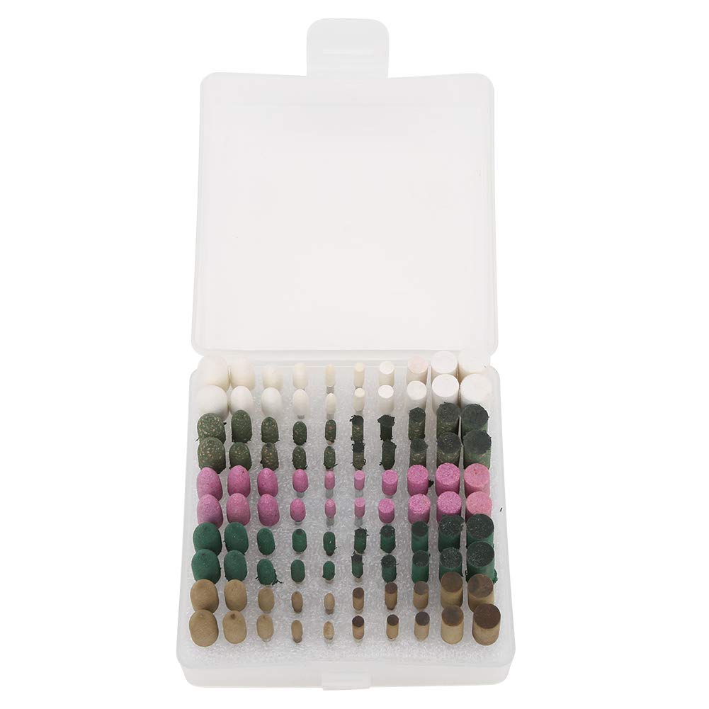 100Pcs Red Corundum Grinding Heads for Metal Wheel Electric Sanding, Includes Variety of Wheels for Multi Purpose Sanding, Polishing and Grinding, Suitable for All Kinds