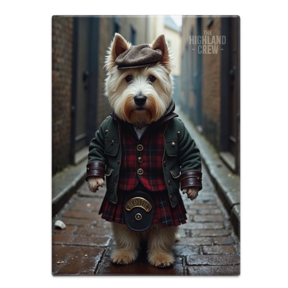 Fridge Magnet (65 x 90 mm) - The Highland Crew - West Highland Terrier (Westie)