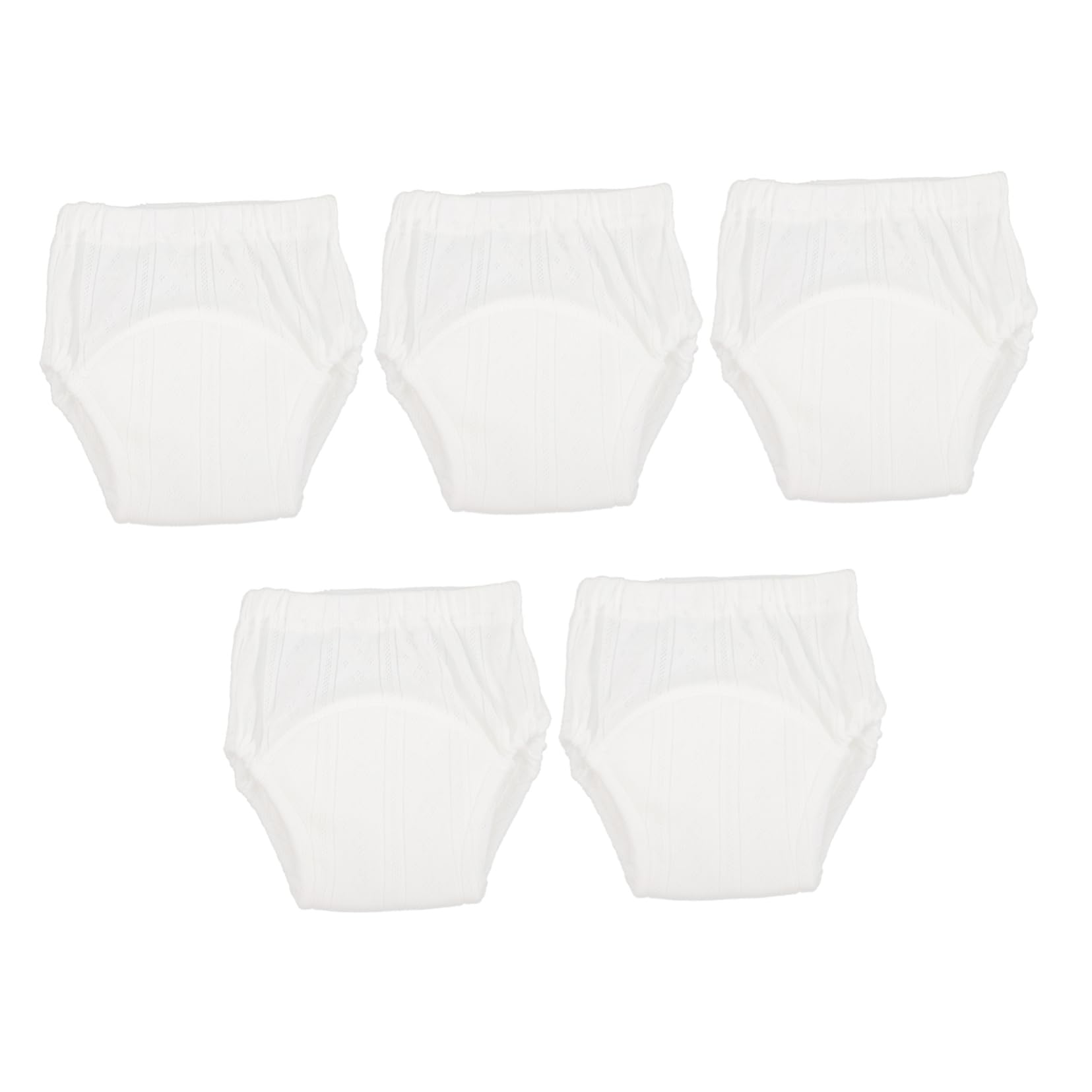 RORPOIR 5pcs Baby Training Pants Training Pants for Boys Leak-proof Design Washable Cotton Material White