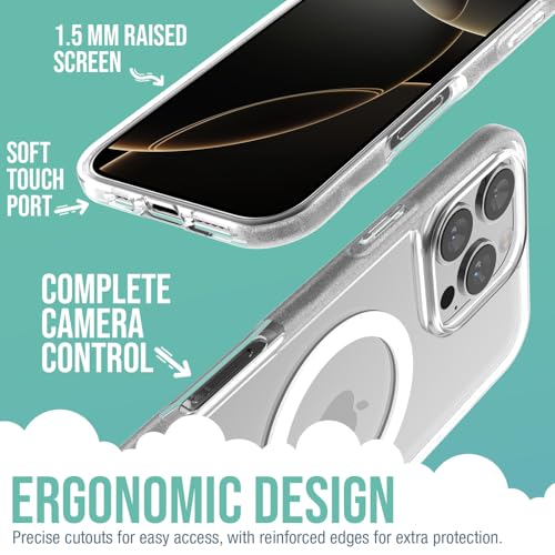 Image of Smartish iPhone 16 Pro Max Magnetic Case - Gripmunk Compatible with MagSafe [Lightweight + Protective] Slim & Thin Grip Cover with Microfiber Lining for Apple iPhone 16 Pro Max - Clearly Clear