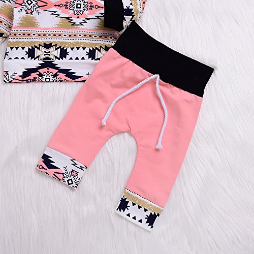 2Pcs Baby Girl Clothes Spring Fall Winter Floral Print Long Sleeve Ruffle Hoodie + Pants Outfit Set3