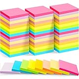 Leinuosen 40 Pack Sticky Notes Bulk 3 x 3 Inches Self-Stick Note Pads Colorful Adhesive Post Memo Teacher Appreciation Gifts School Office Supplies for Student Worker,80 Sheets/Pad(Bright Color)
